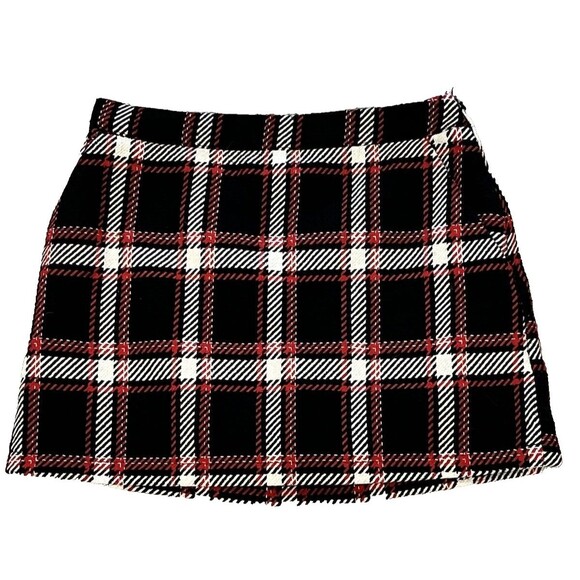 Women's ~Forever 21~ Wool Blend Plaid Fully Lined Mini Skirt Size M - Picture 1 of 7